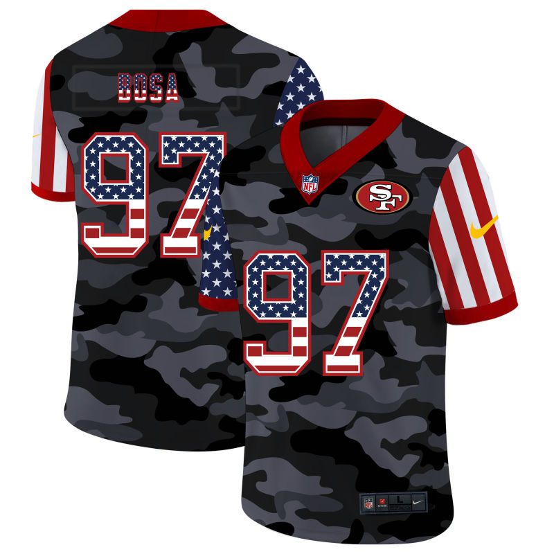 Men San Francisco 49ers #97 Bosa 2020 Nike USA Camo Salute to Service Limited NFL Jerseys